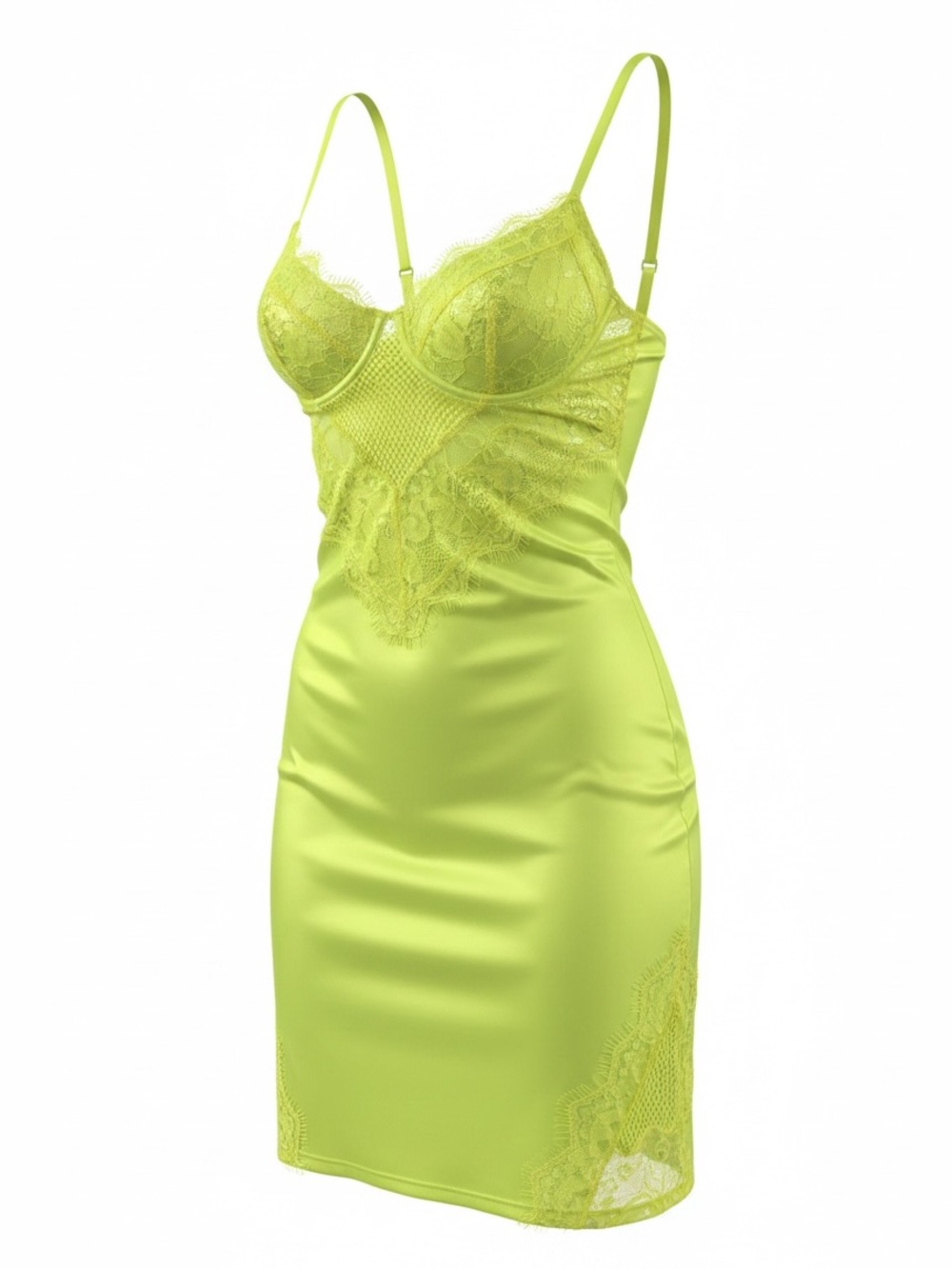 Unbranded Women's Neon Yellow Dress